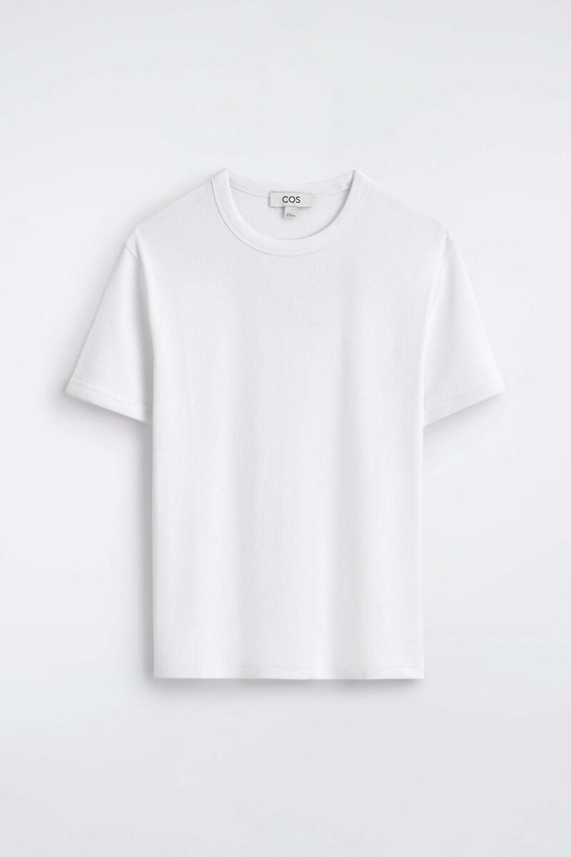 COS スリムリブコットンTシャツ