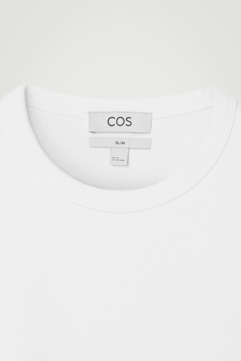 COS スリムフィットリブTシャツ