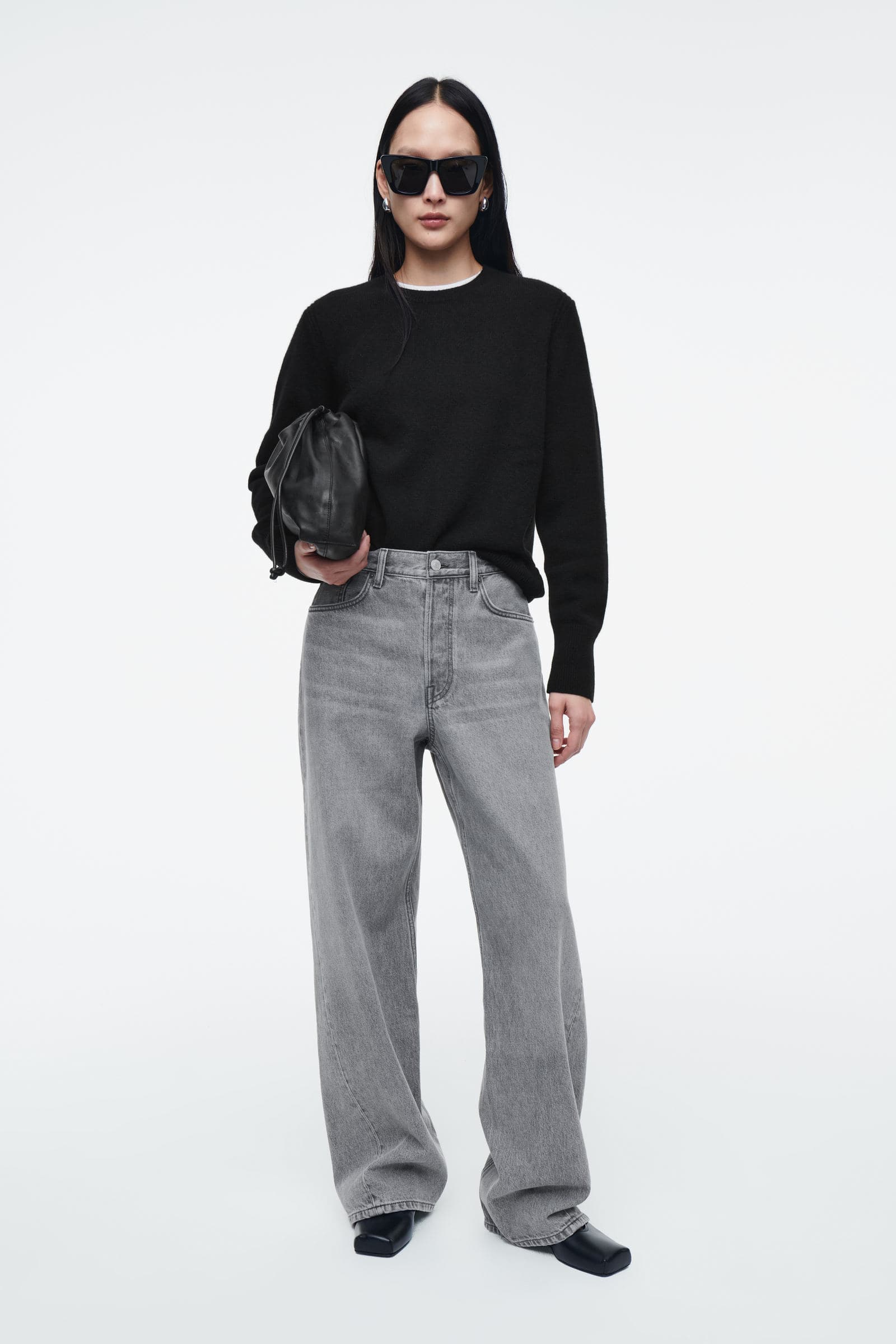 PURE CASHMERE JUMPER ピュアカシミヤセーター ブラック｜COS コス