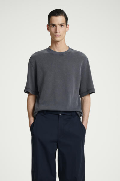 COS リラックスワッフルジャージーTシャツ