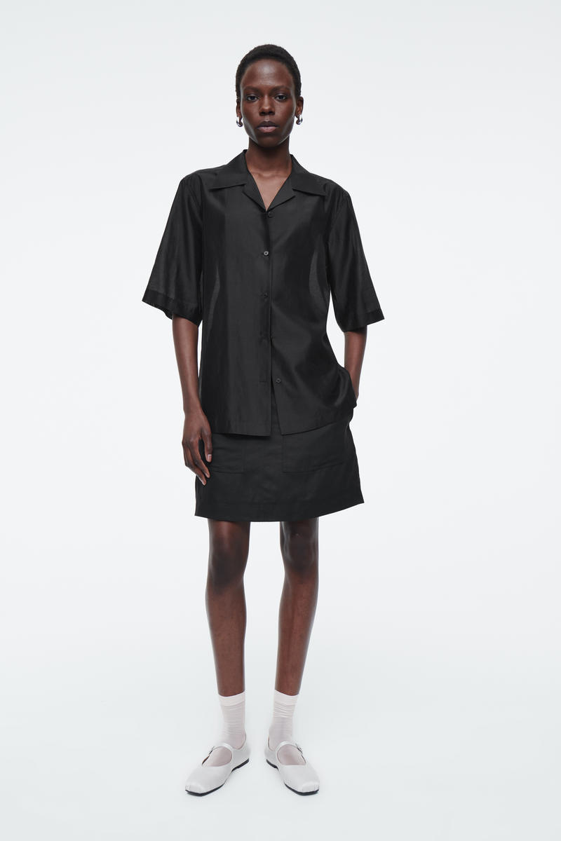 PLEATED SATIN MARY-JANE BALLET FLATS プリーツサテンメリー