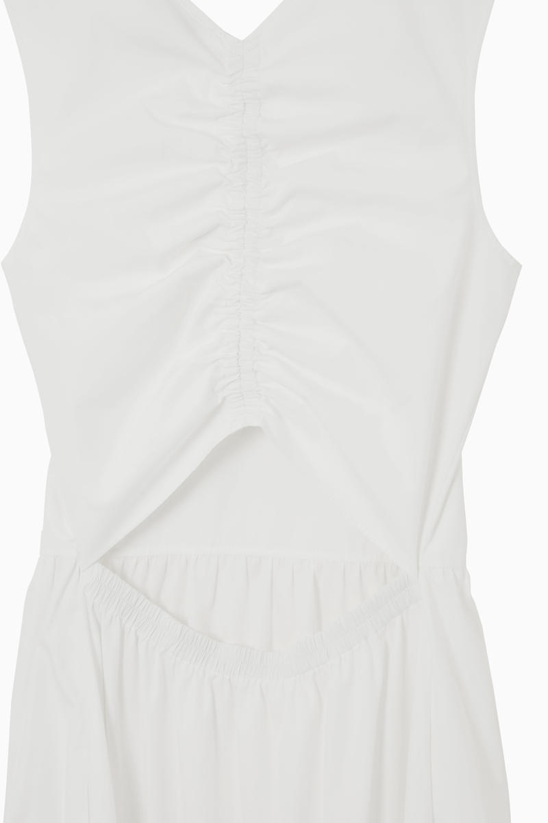 OPEN-BACK TIERED MIDI DRESS オープンバックティアードミディ 