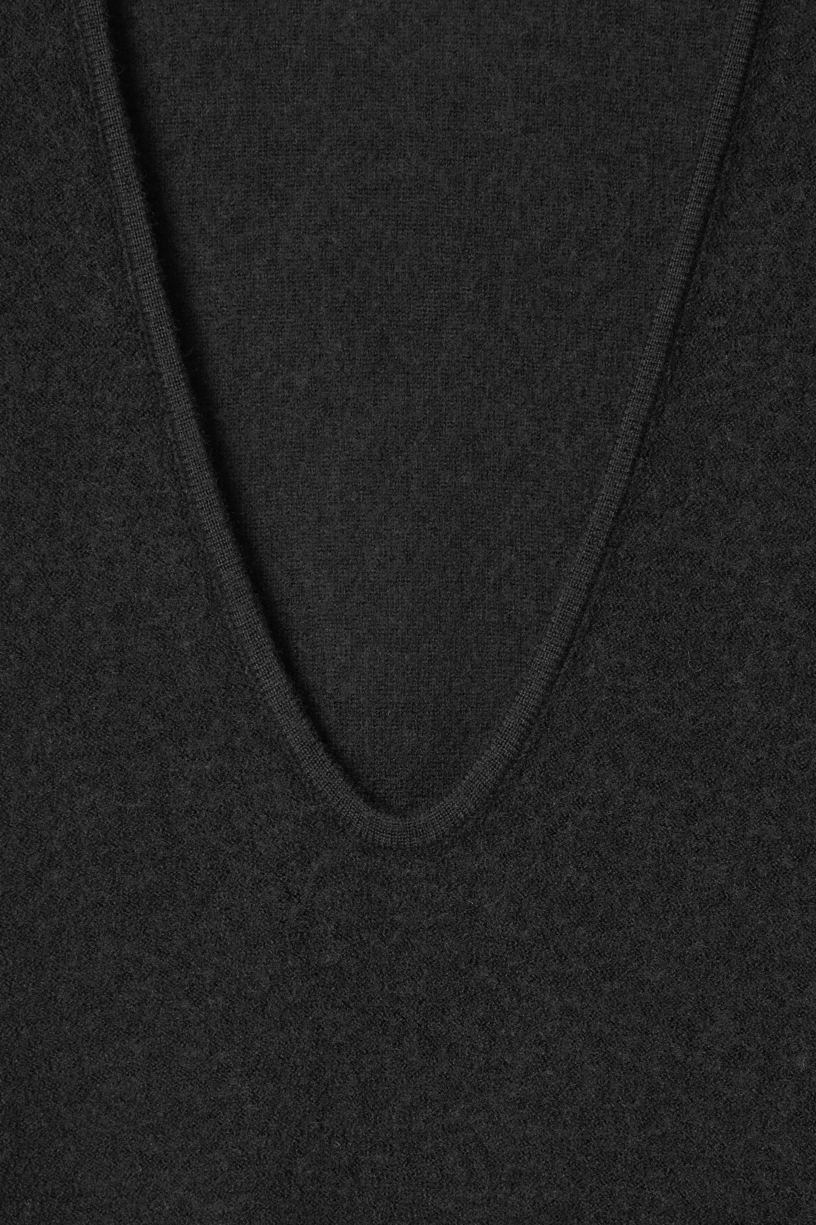 BOILED-WOOL MIDI DRESS ボイルウールミディワンピース ブラック｜COS 