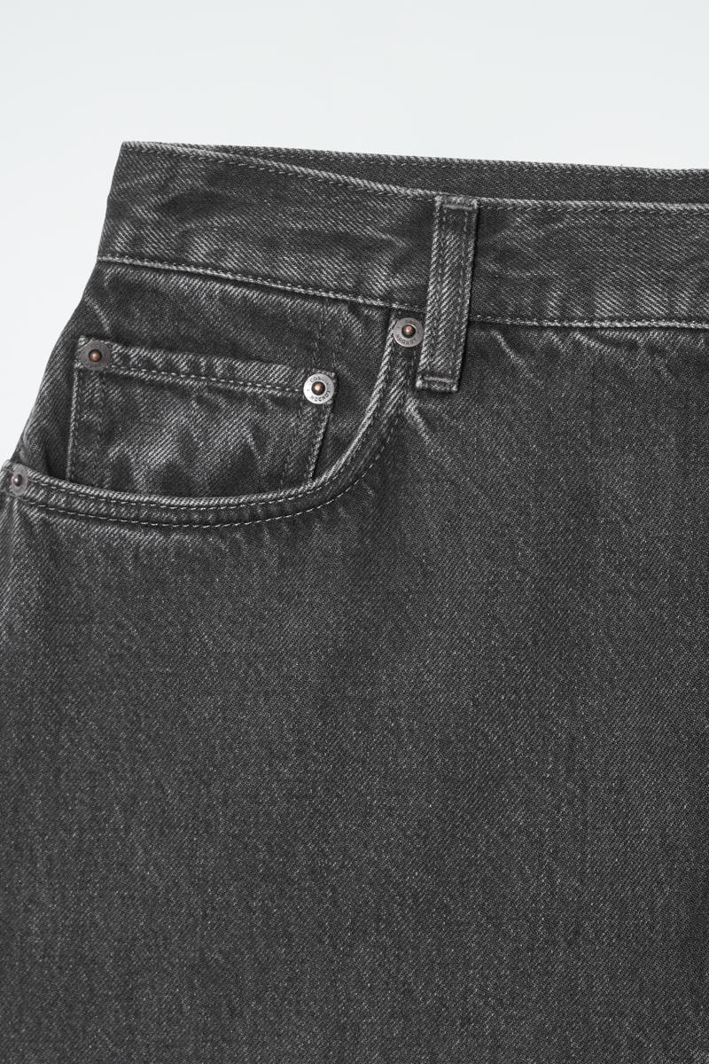 TWIST JEANS - BARREL TWIST ジーンズ - バレル ウォッシュドブラック