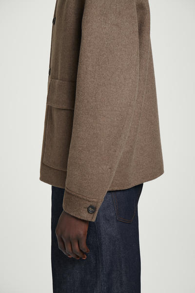 DOUBLE-FACED WOOL JACKET ダブルフェイスウールジャケット ブラウン