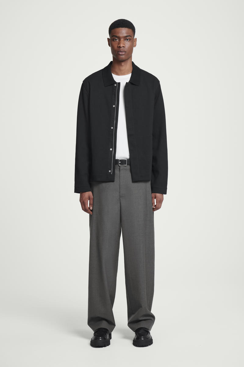 COLLARED COTTON-JERSEY JACKET 襟付きコットンジャージージャケット 