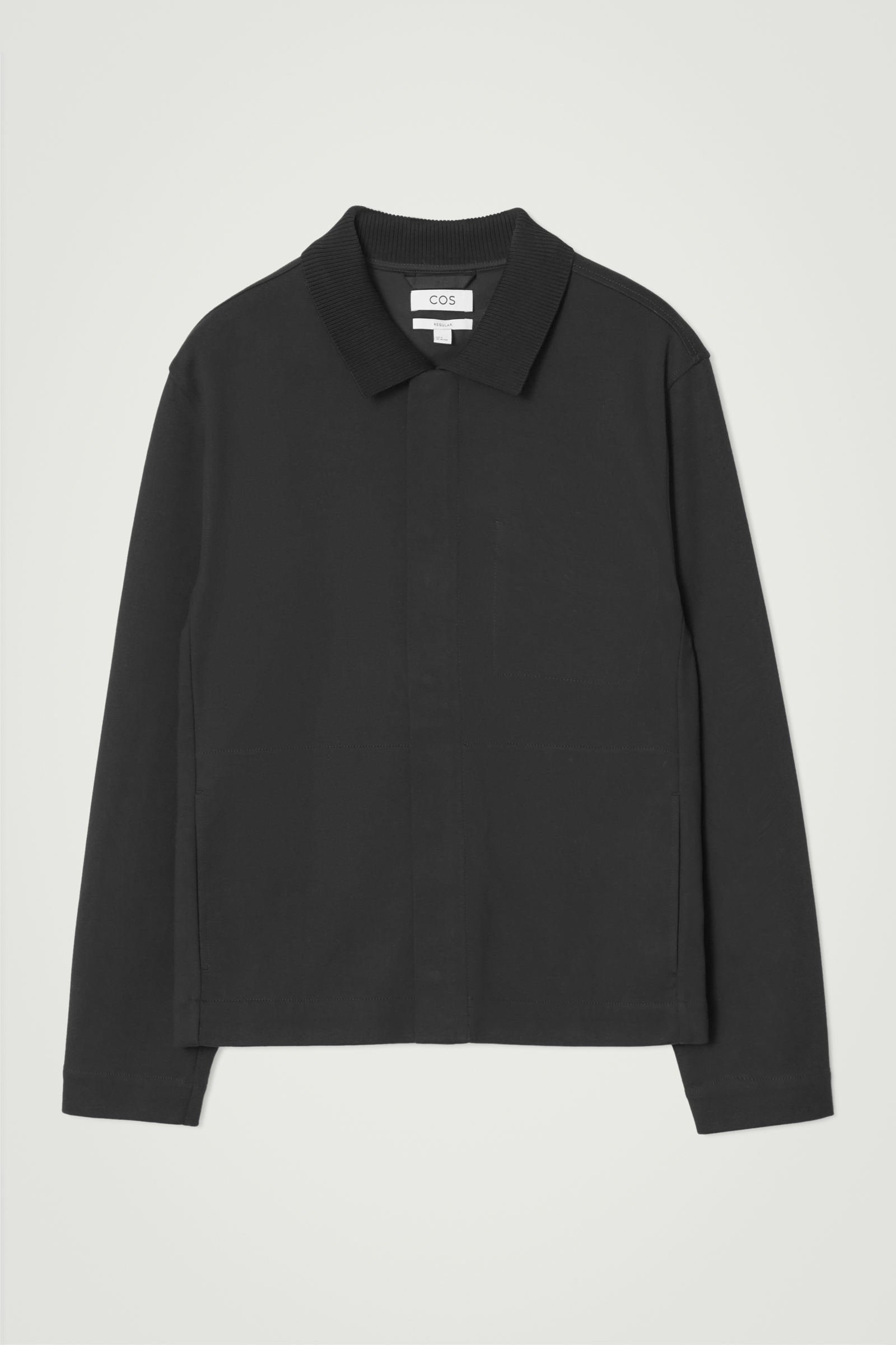 COLLARED COTTON-JERSEY JACKET 襟付きコットンジャージージャケット 