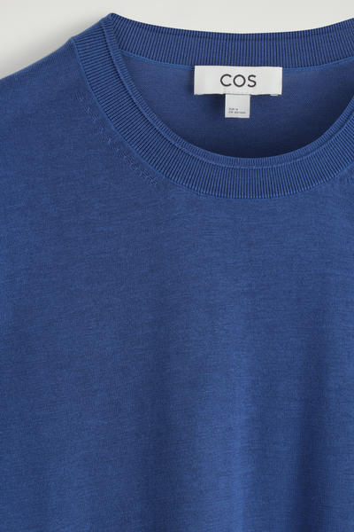 COS スリムニットシルクTシャツ