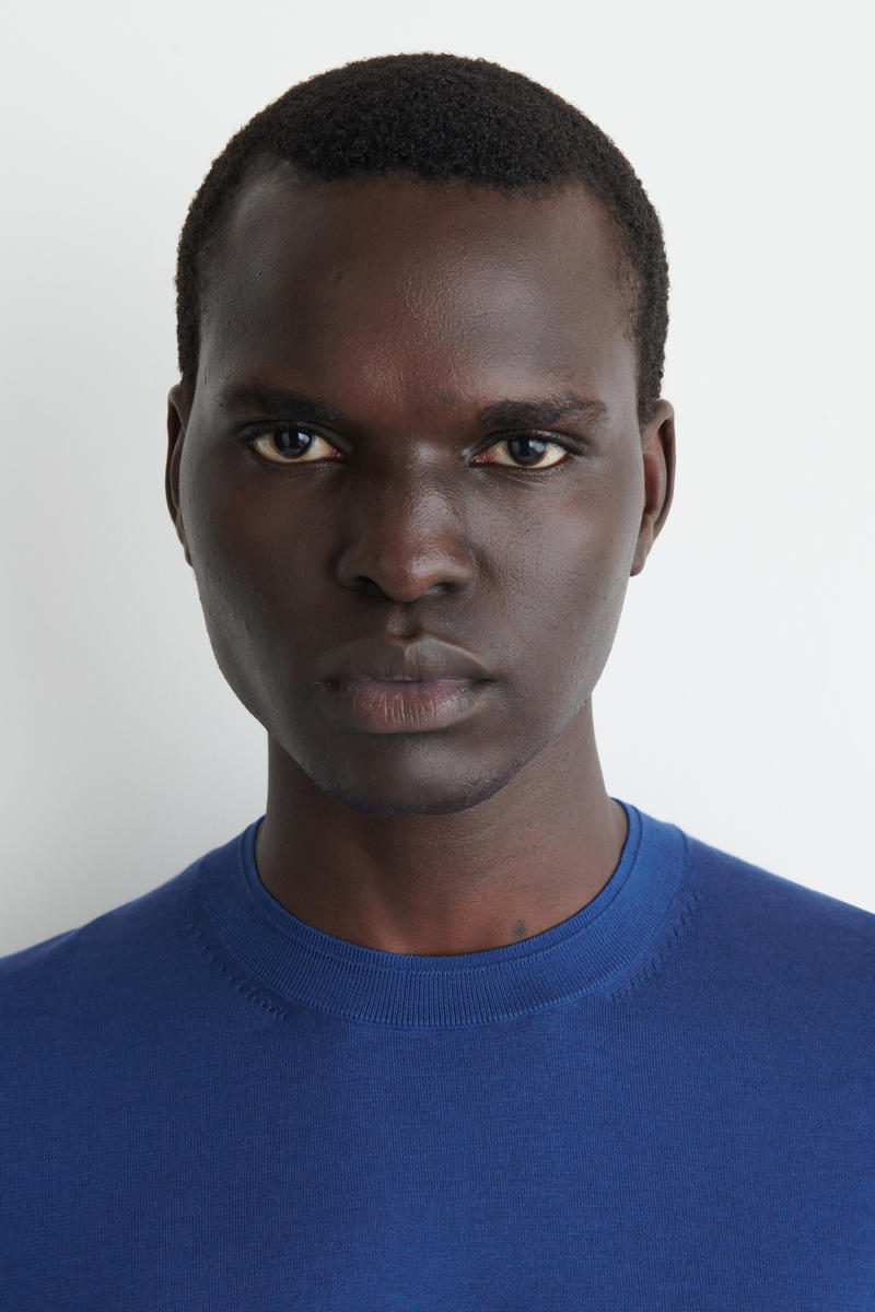 COS スリムニットシルクTシャツ