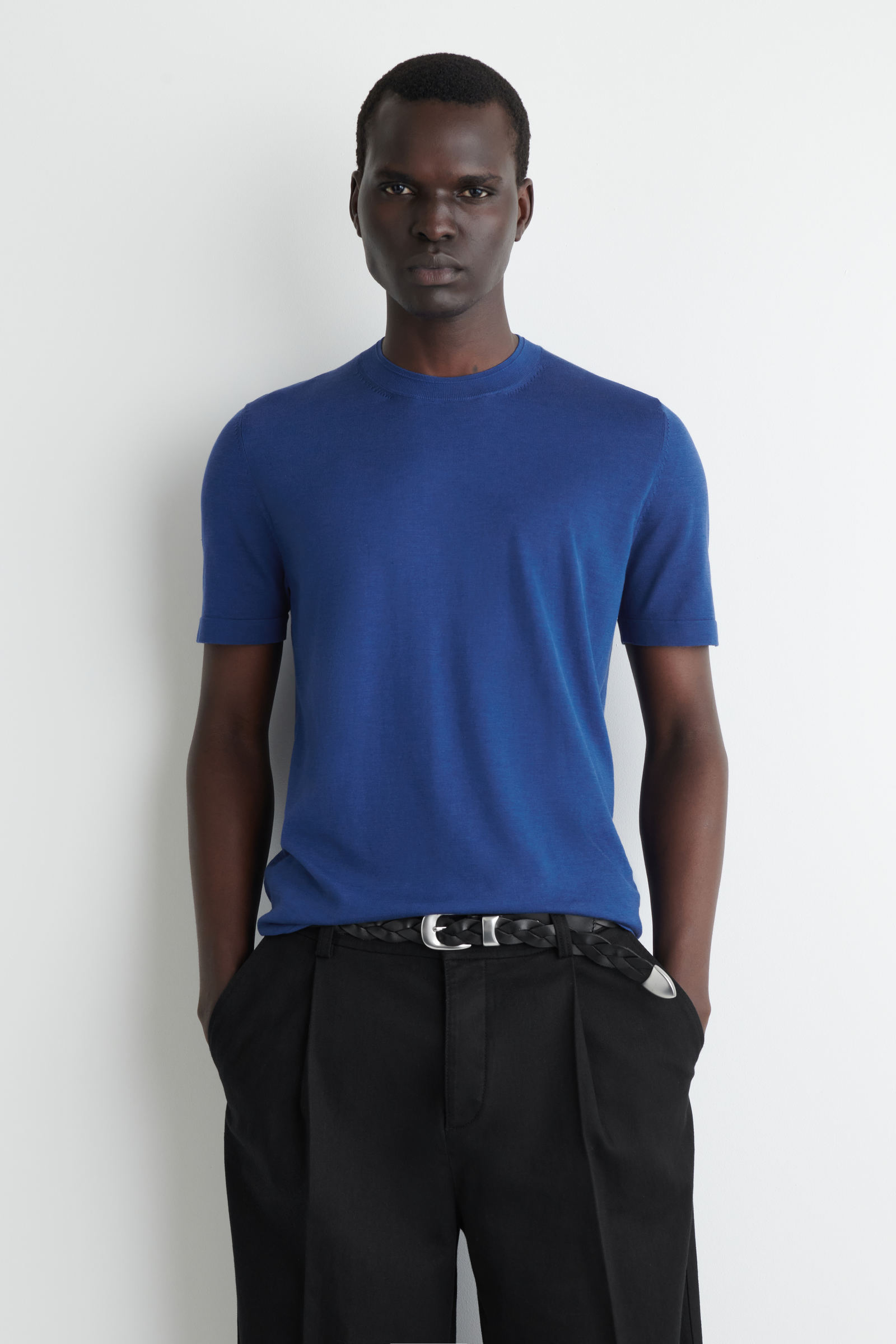 KNITTED SILK SLIM POLO SHIRT T-SHIRT スリムニットシルクTシャツ