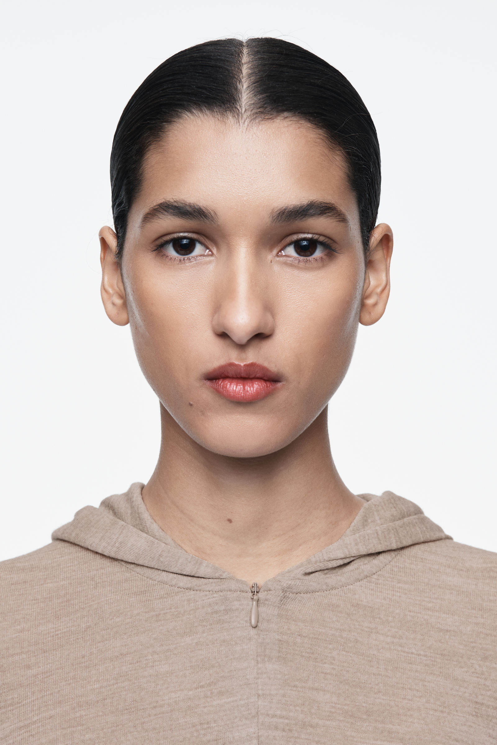 SLIM HALF-ZIP WOOL HOODIE スリムハーフジップウールパーカー ダーク