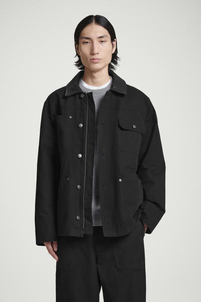 COS レザーカラーフィールドジャケット LEATHER-COLLAR FIELD JACKET レザーカラーフィールドジャケット