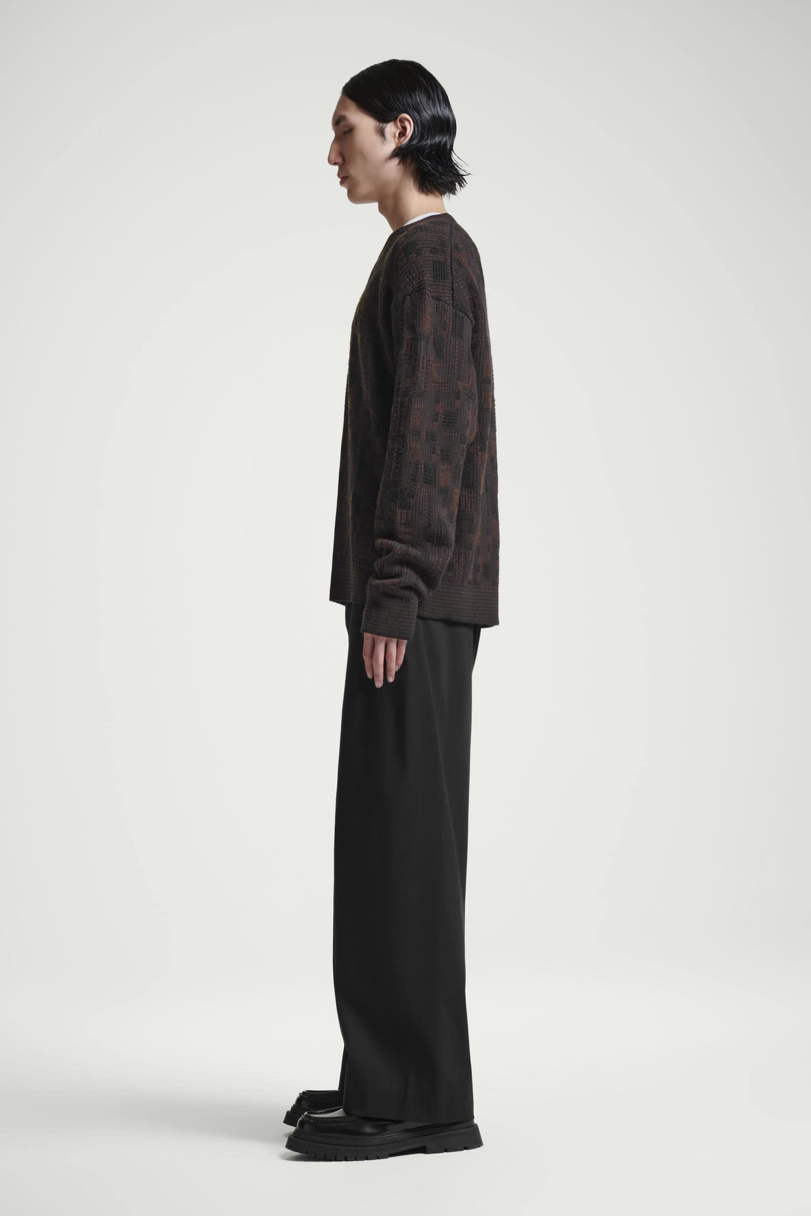 GEOMETRIC JACQUARD-KNIT JUMPER ジオメトリックジャカードニット 