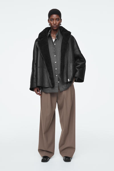 OVERSIZED SHEARLING AVIATOR JACKET オーバーサイズ シアリング