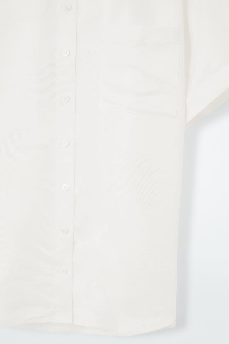 COS フローラルジャガード半袖シャツ