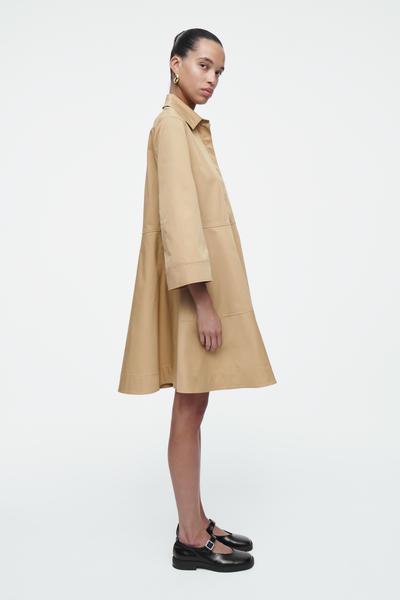 COS コットンユーティリティシャツワンピース