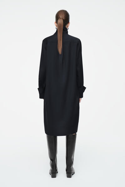 COS オーバーサイズ ウールシャツワンピース