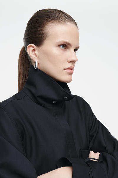 COS オーバーサイズ ウールシャツワンピース