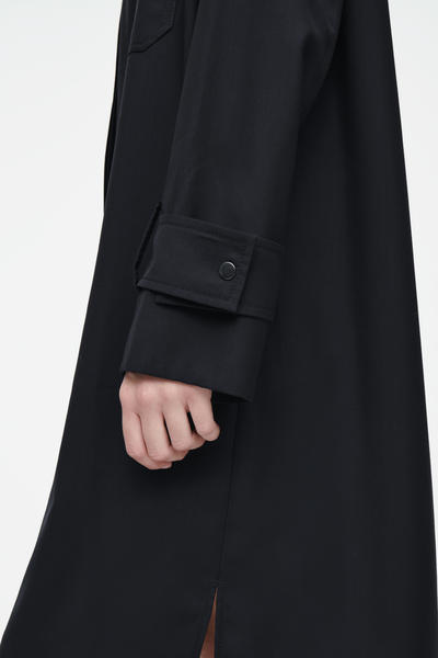 COS オーバーサイズ ウールシャツワンピース