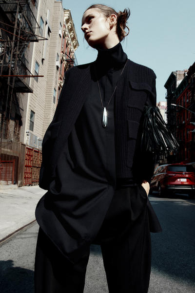 COS オーバーサイズ ウールシャツワンピース