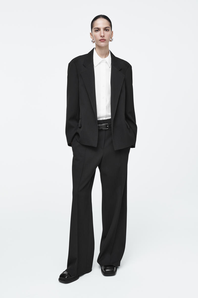 COS コス パワーショルダーウールジャケット 36