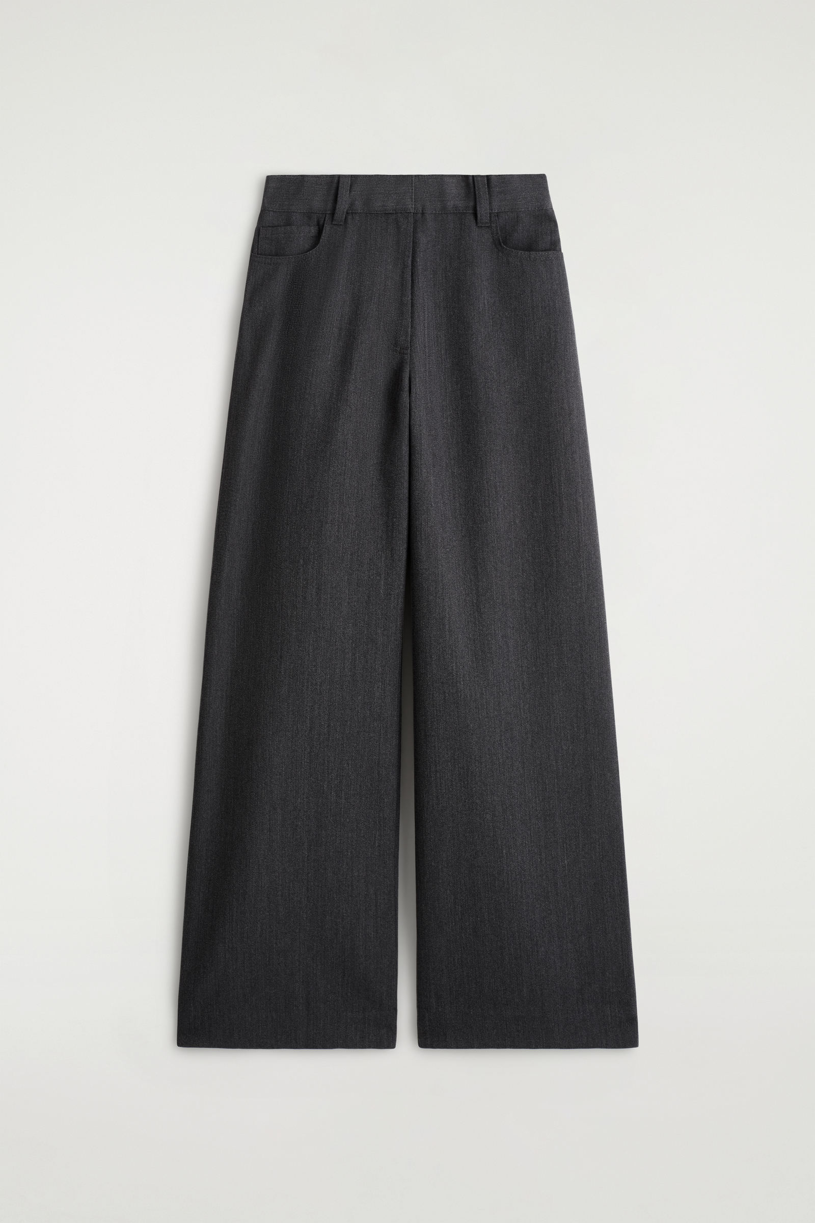 REGULAR WOOL-BLEND WIDE-LEG TROUSERS ウールブレンドワイドパンツ
