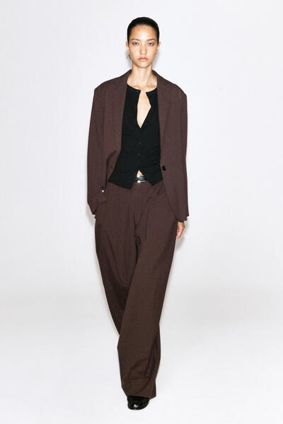 MERINO WOOL-BLEND BLAZER メリノウールブレンドブレザー ダーク