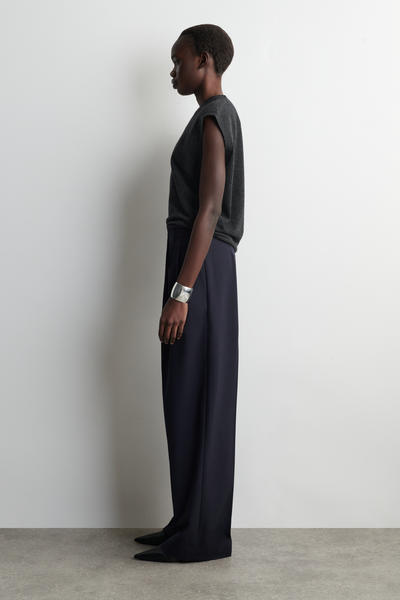 COS リラックスツイルワイドレッグパンツ