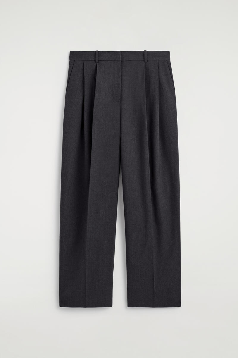 WIDE-LEG TAILORED TWILL TROUSERS ワイドレッグテーラードツイル WIDE-LEG TAILORED TWILL TROUSERS ワイドレッグテーラードツイル