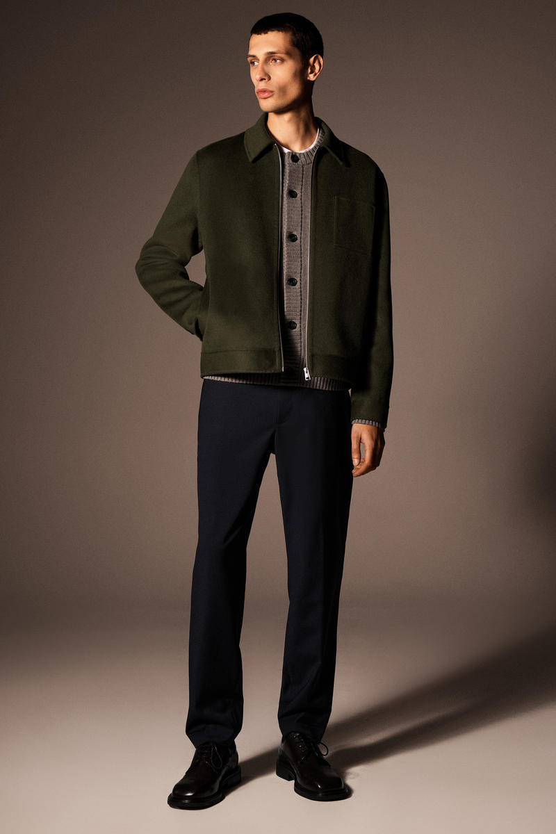 COS ダブルフェイスウールハリントンジャケット DOUBLE-FACED WOOL HARRINGTON JACKET ダブルフェイスウールハリントン