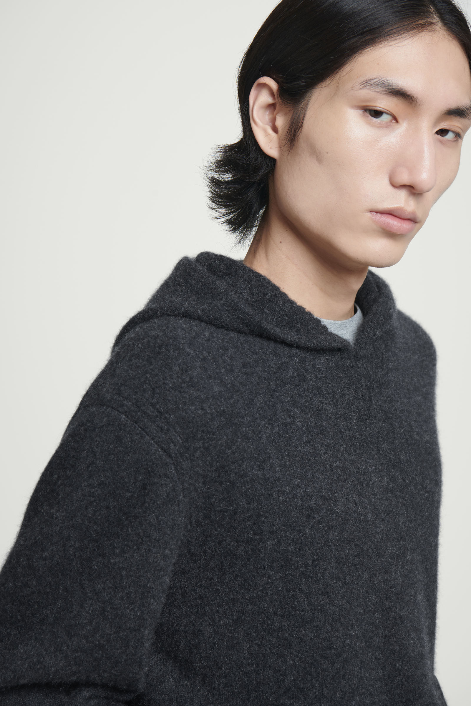 cashmere フリースパーカー ボイルドカシミヤ100% cashmere フリースパーカー ボイルドカシミヤ100%