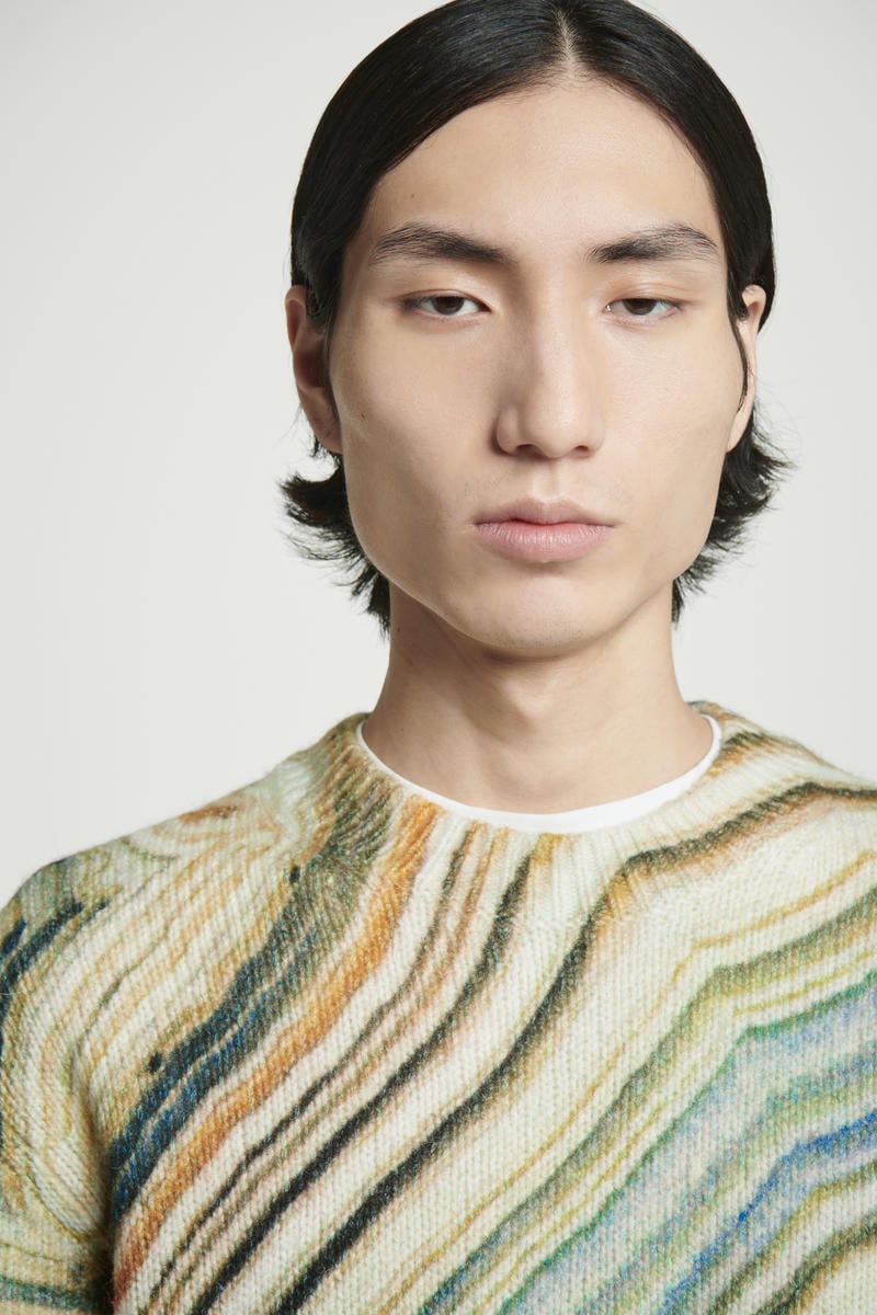 COS プリント柄アルパカブレンドセーター