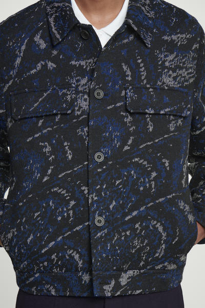 COS ウールブレンドジャガードオーバーシャツ