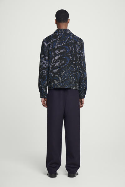 COS ウールブレンドジャガードオーバーシャツ