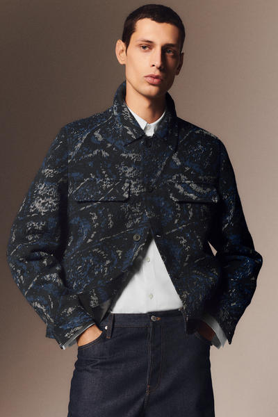 COS ウールブレンドジャガードオーバーシャツ