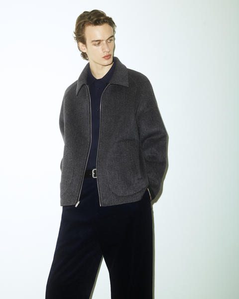 COS オーバーサイズ ブラッシュドコットンブレンドシャツ