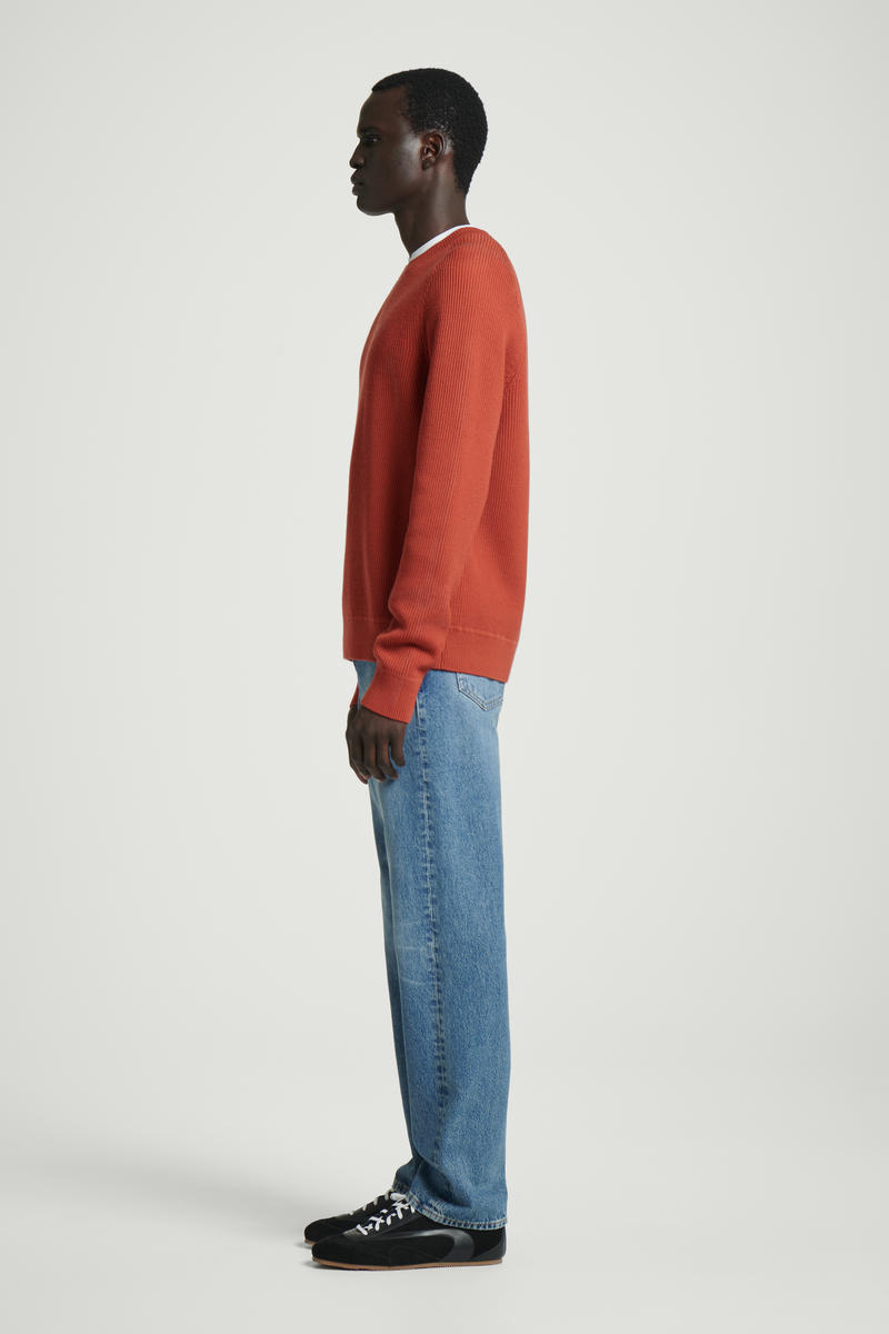 COS リブ編みメリノウールセーター