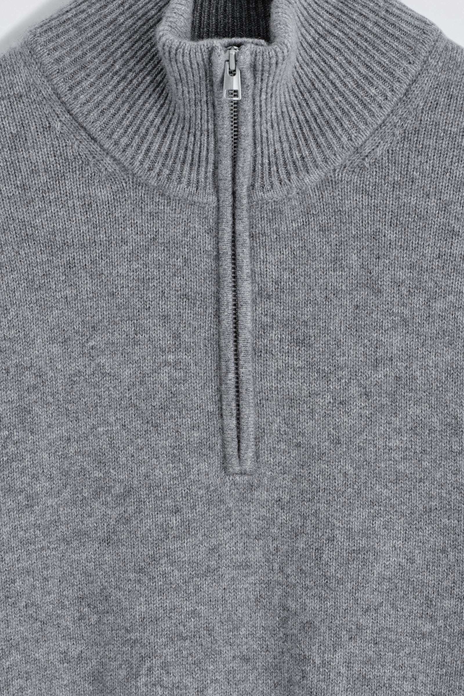 CASHMERE ZIP-UP JUMPER カシミヤジップアップセーター グレー｜COS