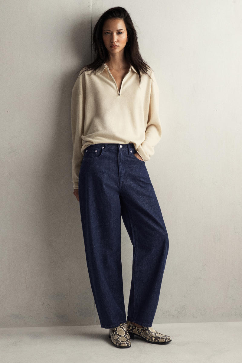 BAY BARREL-LEG JEANS BAYバレルレッグジーンズ ダークブルー｜COS