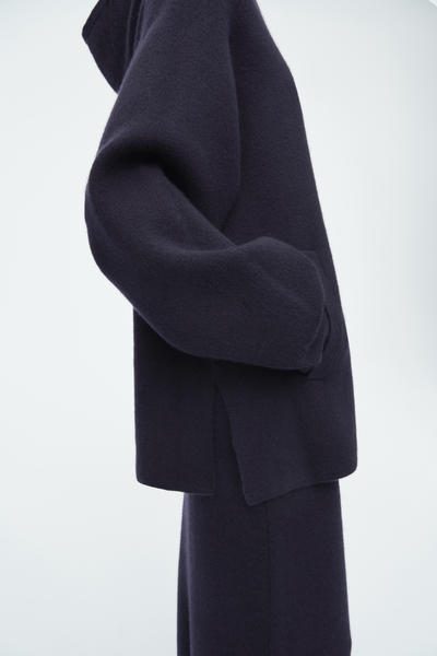 COS オーバーサイズダブルフェイスウールパーカー