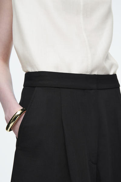 COS ウールブレンドワイドレッグパンツ