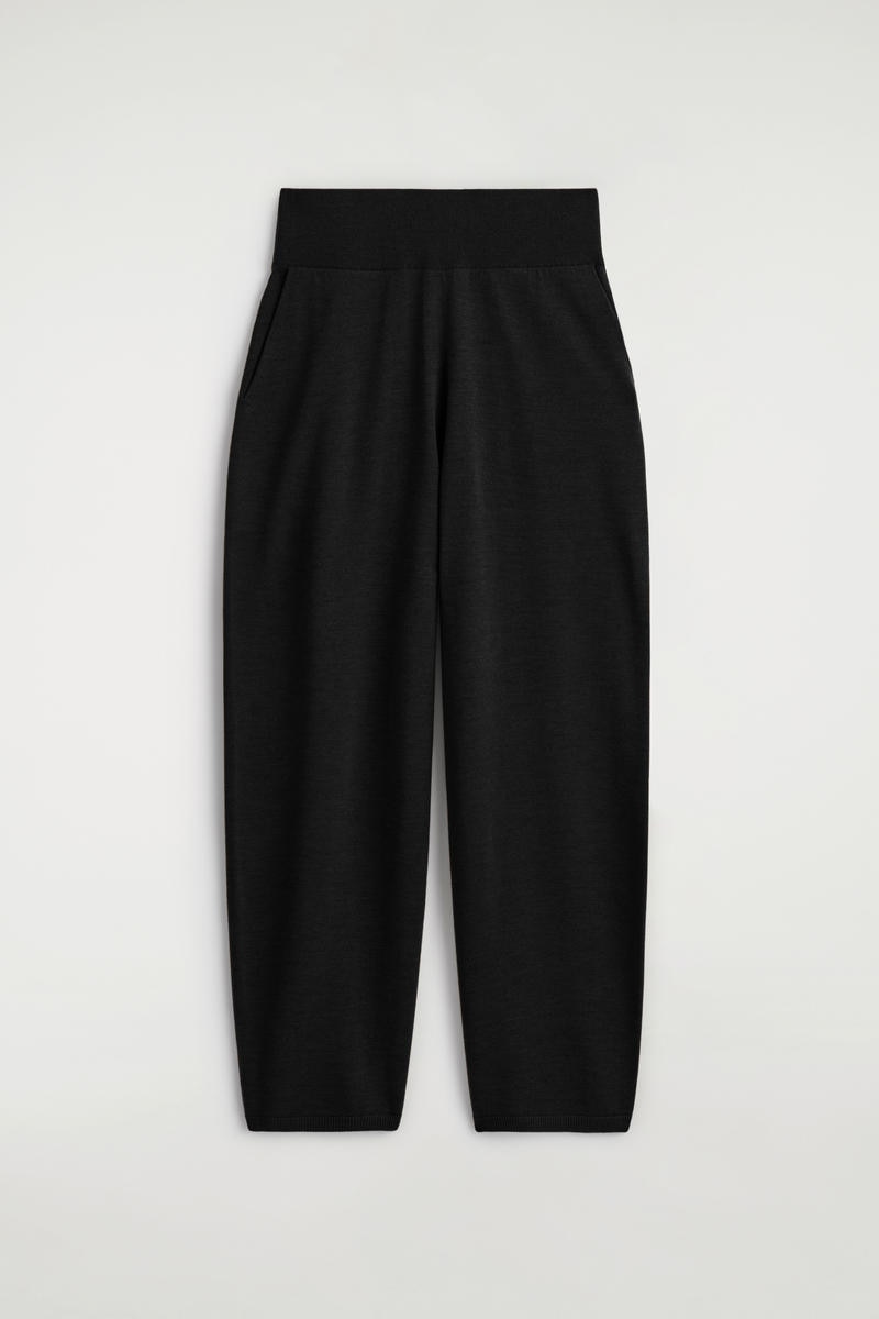 MERINO WOOL BARREL-LEG TROUSERS メリノウールバレルレッグパンツ