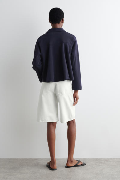 COS フレアコットンジャージーポロシャツ