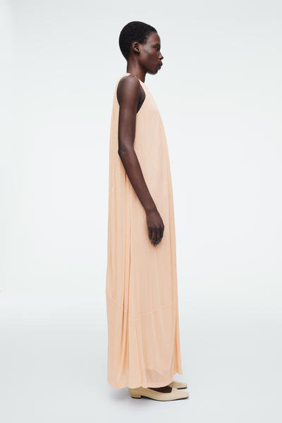 COS ギャザーホルターネックマキシドレス