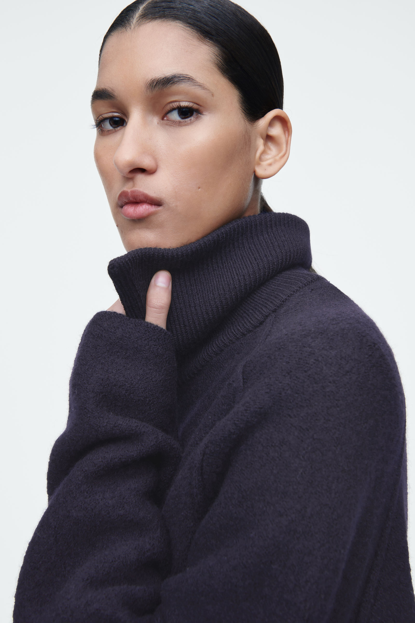 BOILED-WOOL ZIPPED JACKET ボイルドウールジップジャケット ネイビー