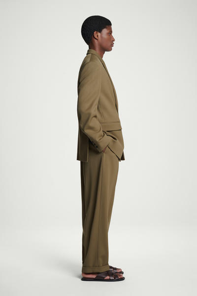 COS ウーブンレザーサンダル