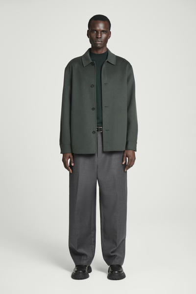 COS ダブルフェイスウールオーバーシャツジャケット