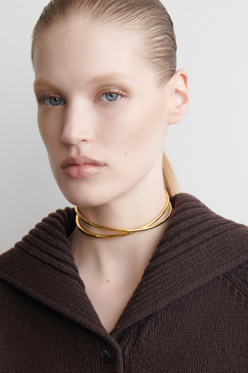 COS セーラーカラーウールカーディガン