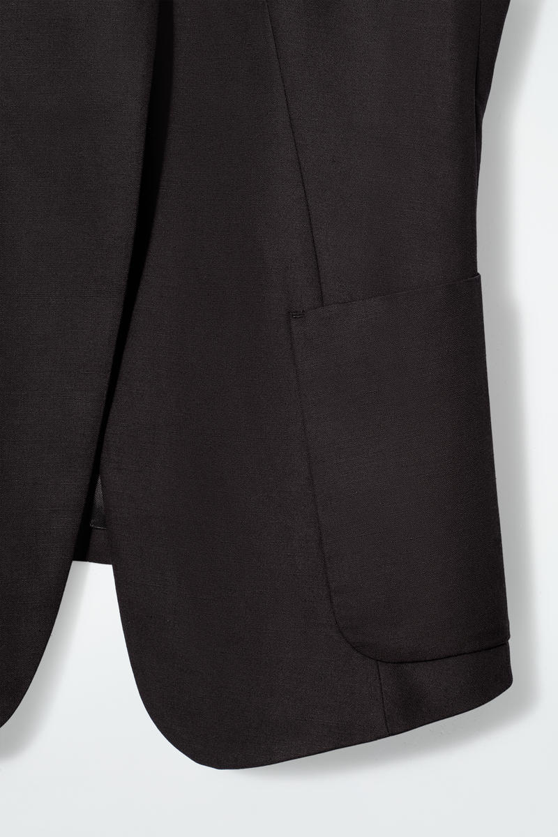 COS リネンブレンドラップフロントベスト