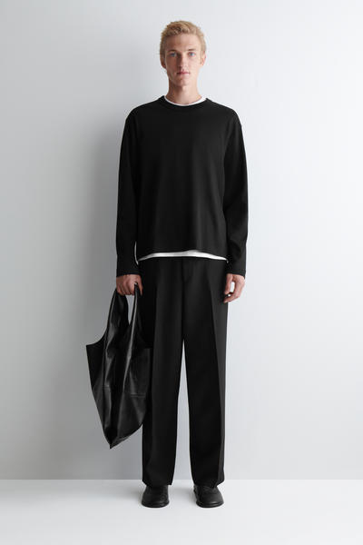 COS インターロックジャージー長袖Tシャツ